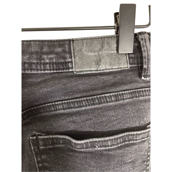 Zara Trafluc High Rise Raw Hem Black Skinny Jeans SZ 6 Casual Emo Grunge Goth - Picture 3 of 5
